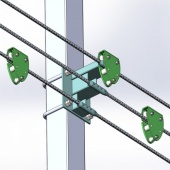 Горизонтальная тросовая анкерная линия КАЛИБЕР на 3 пользователя Крок
