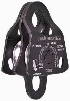 ����-����� ������� Mini Machined Pulley Double Black | Rock Exotica