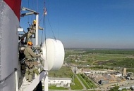 Монтаж антенн на высоте 200 метров